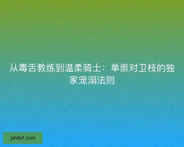 从毒舌教练到温柔骑士：单崇对卫枝的独家宠溺法则